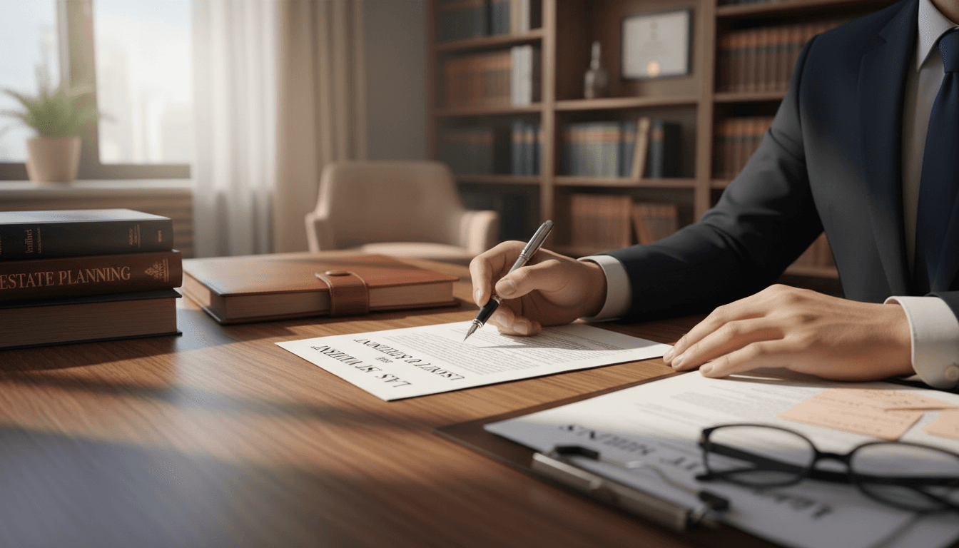 Hand signing a legal document